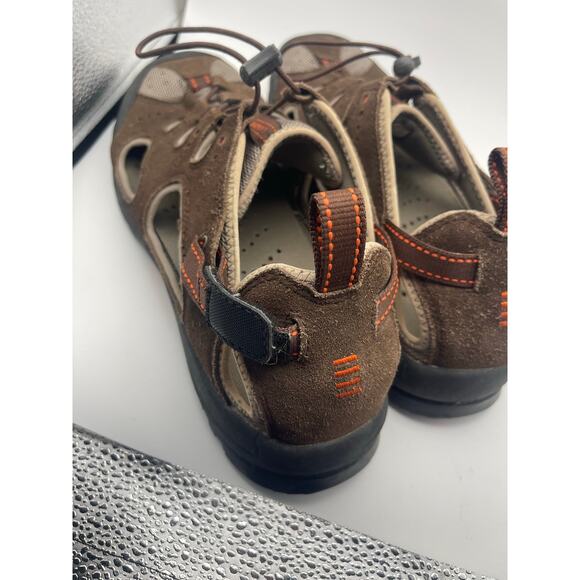 Lands’ End brown fisherman hiking round toe hiking outdoor shoes sandals - Picture 5 of 8